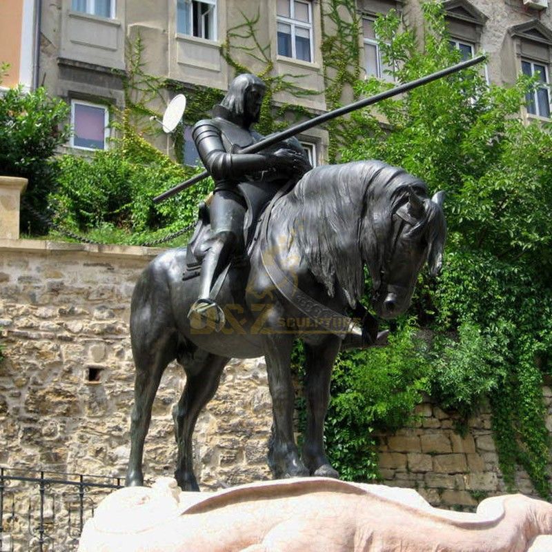 Outdoor life-size bronze st george statue zagreb statue for sale