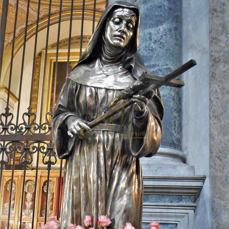 Western religious sculpture high quality statue of Saint Rita da Cascia