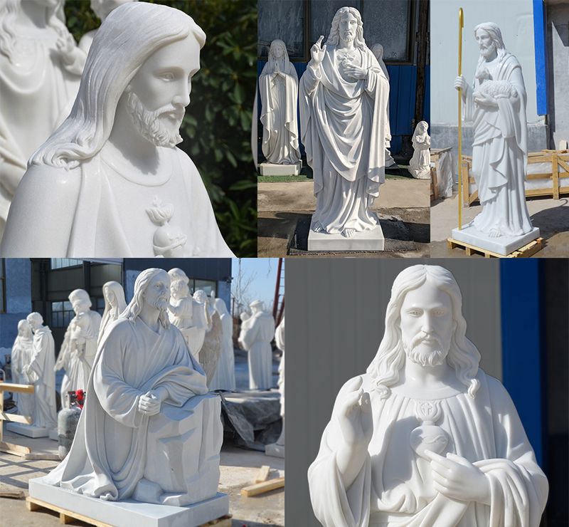Classic Garden Sculpture Life Size Marble Jesus Statues For Sale