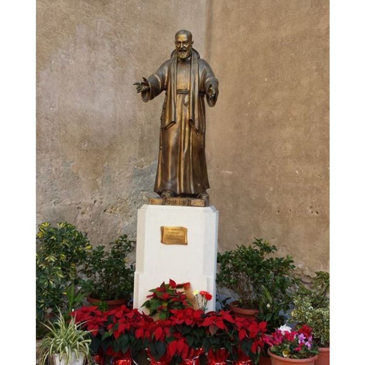 customized size outdoor garden decoration St Padre Pio statue