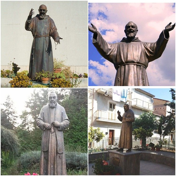 customized size outdoor garden decoration St Padre Pio statue