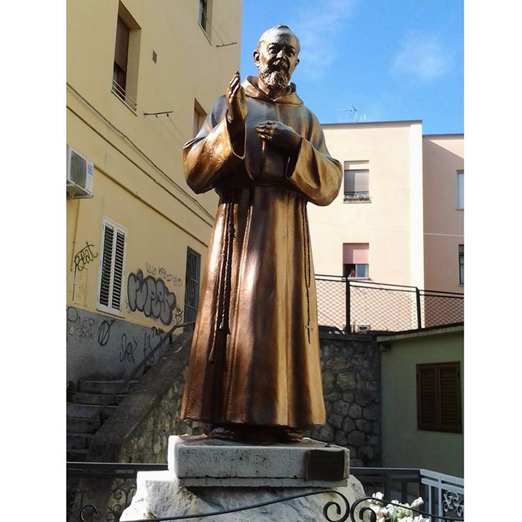 bronze catholic religious ST Padre Pio statues for church decoration
