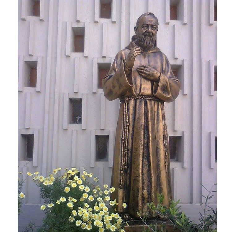 Hot Sale bronze Religious Decoration bronze Padre Pio Statue