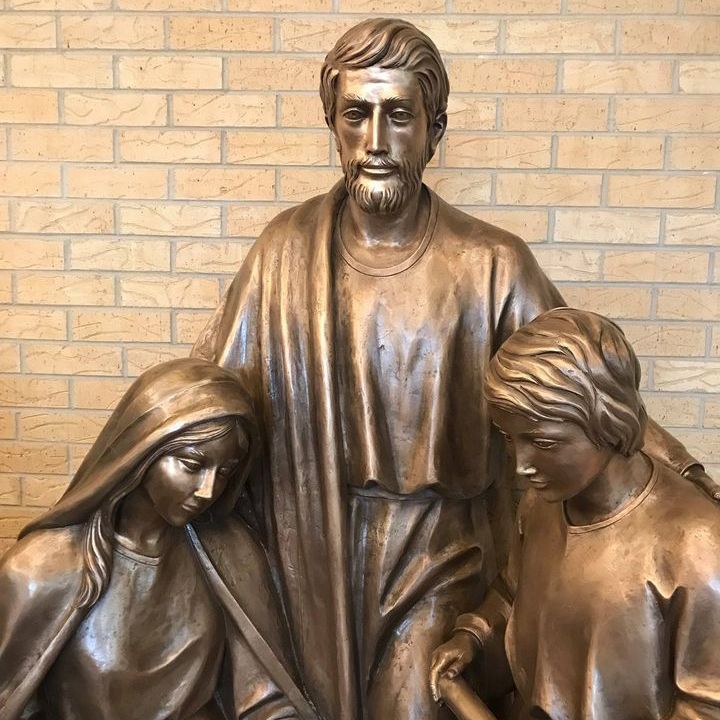 Life-size brass statues of the Holy Family for sale
