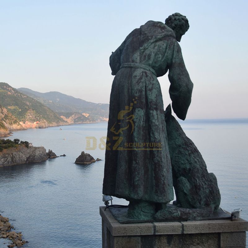 Saint Francis with dog statue