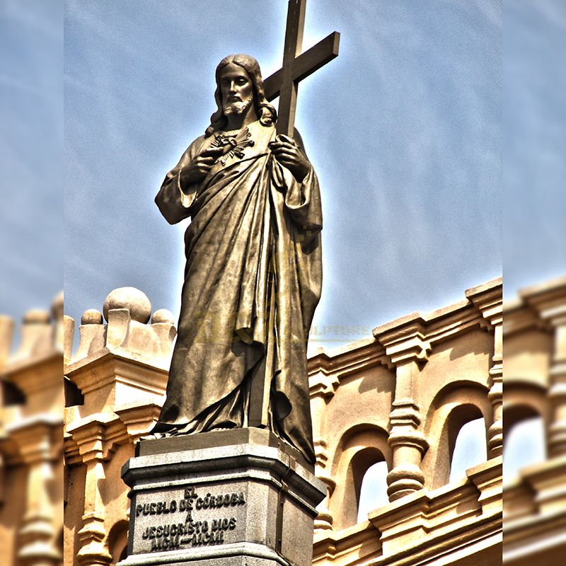 religious jesus cross statues