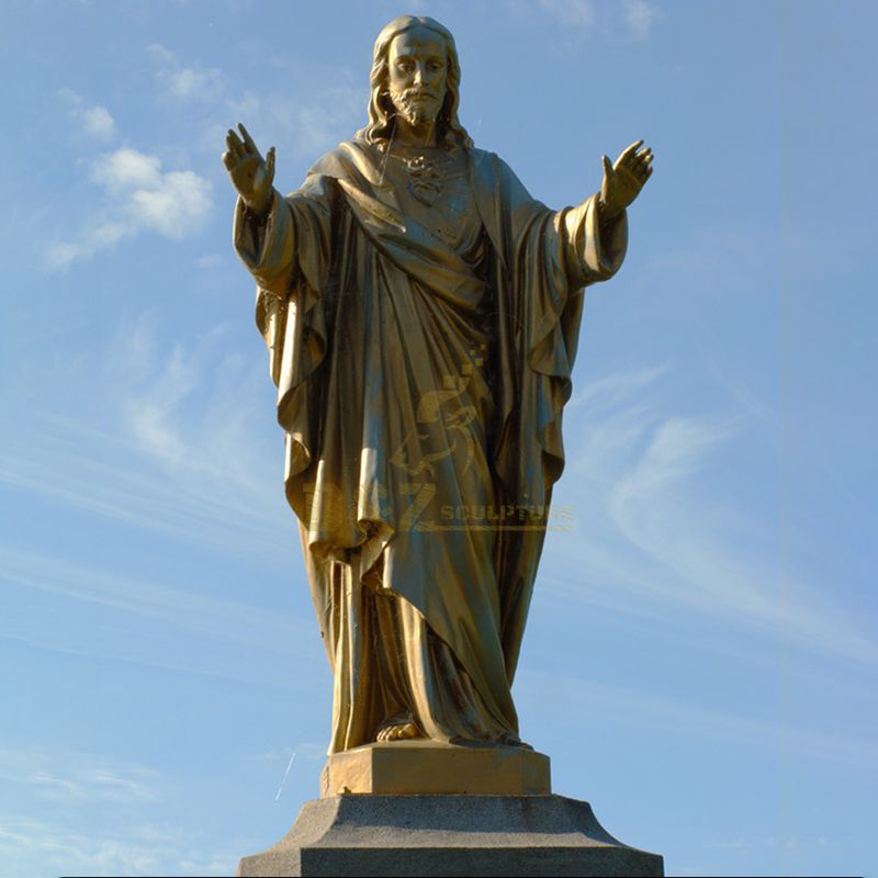 bronze Jesus blessing statue