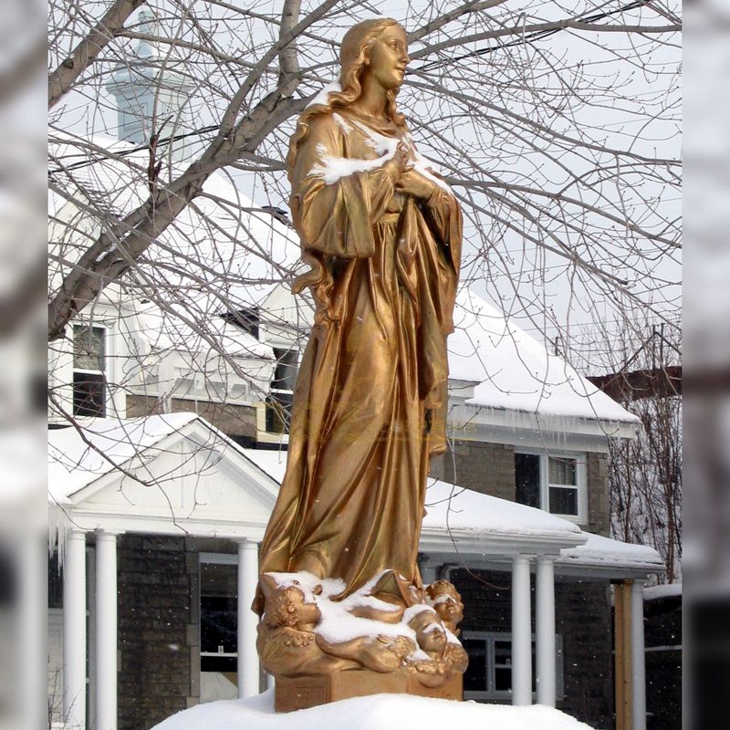 golden Virgin Mary statue