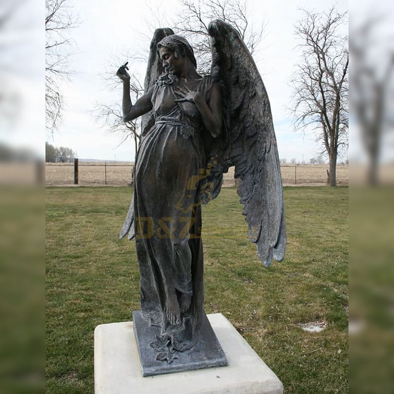bronze cemetery angel statue