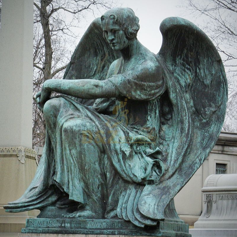 weeping memorial angel statue