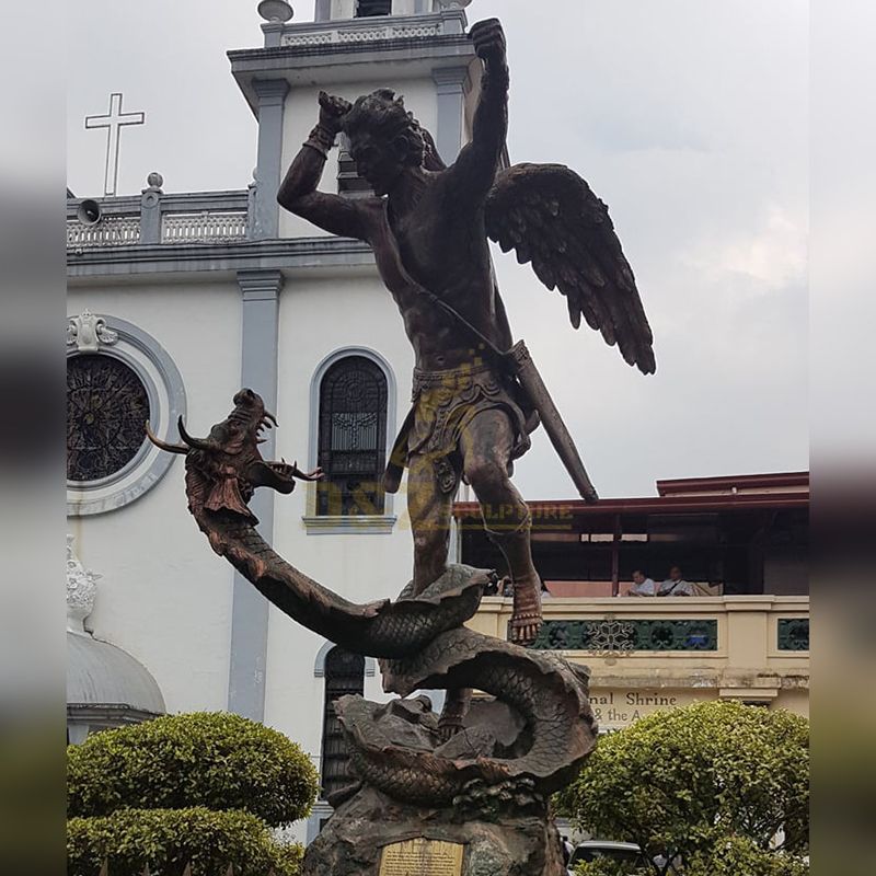 big saint michael statue